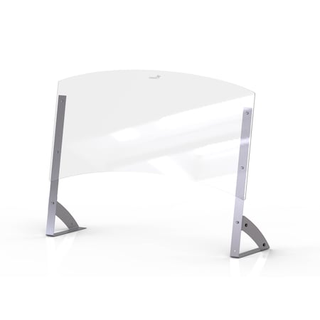 Rosseto Serving Solutions Avant Guarde Shield + Serve 48 in Clear Buffet Sneeze Guard with 15 Tall Pass Through, 1 EA AG204